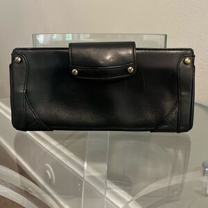 Vintage Black Leather KISS Lock Extra Large Cole Haan Wallet